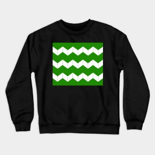 Abstract geometric pattern - zigzag - green and white. Crewneck Sweatshirt